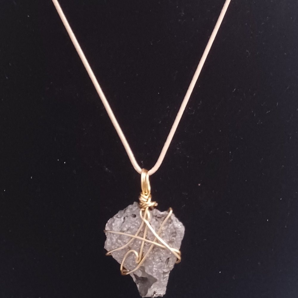 Wax necklace high carbonated silicon pendant